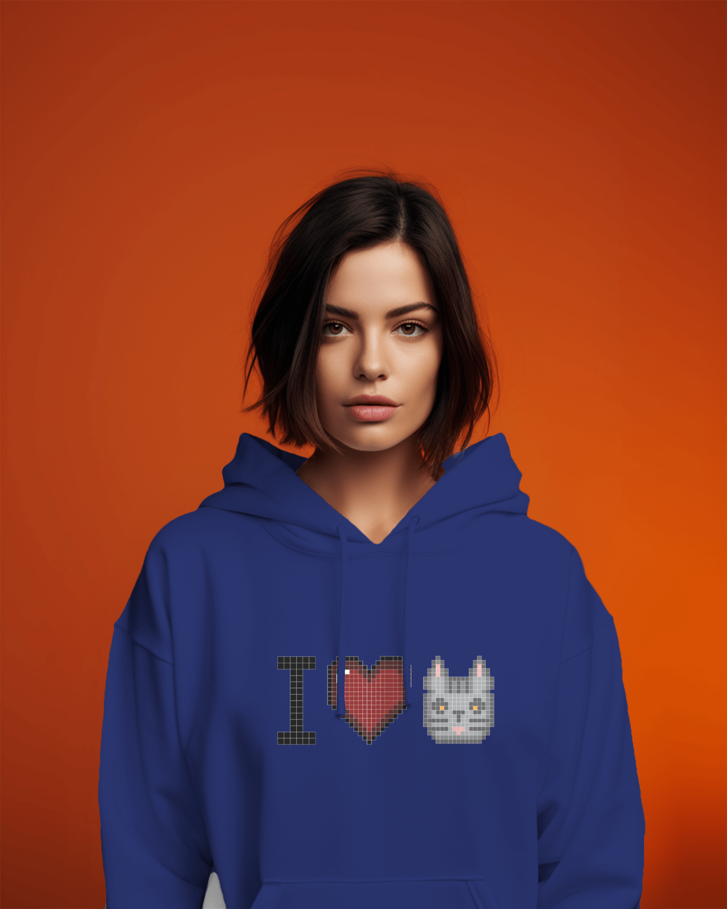 I Love Cat Női kapucnis pulóver