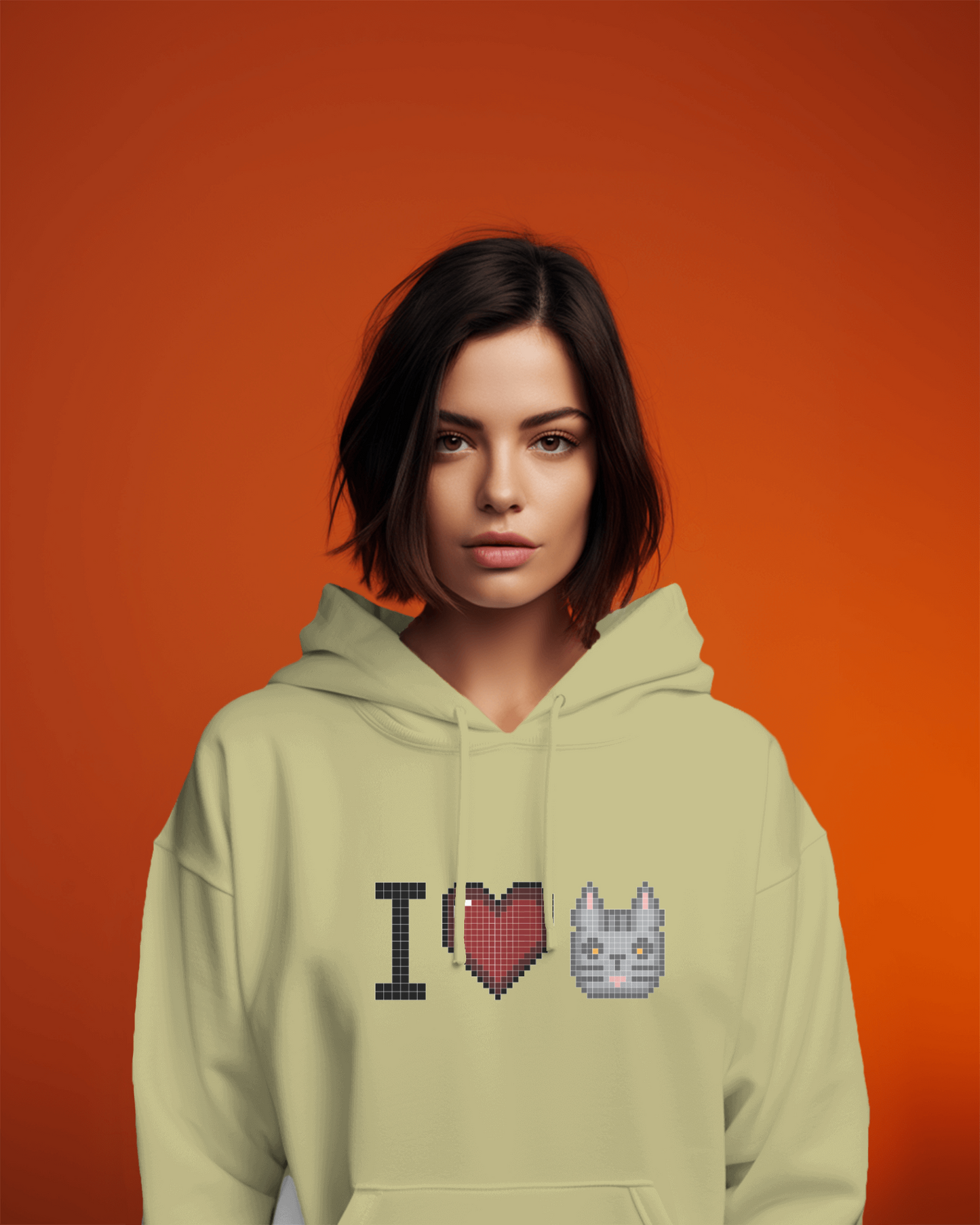 I Love Cat Női kapucnis pulóver