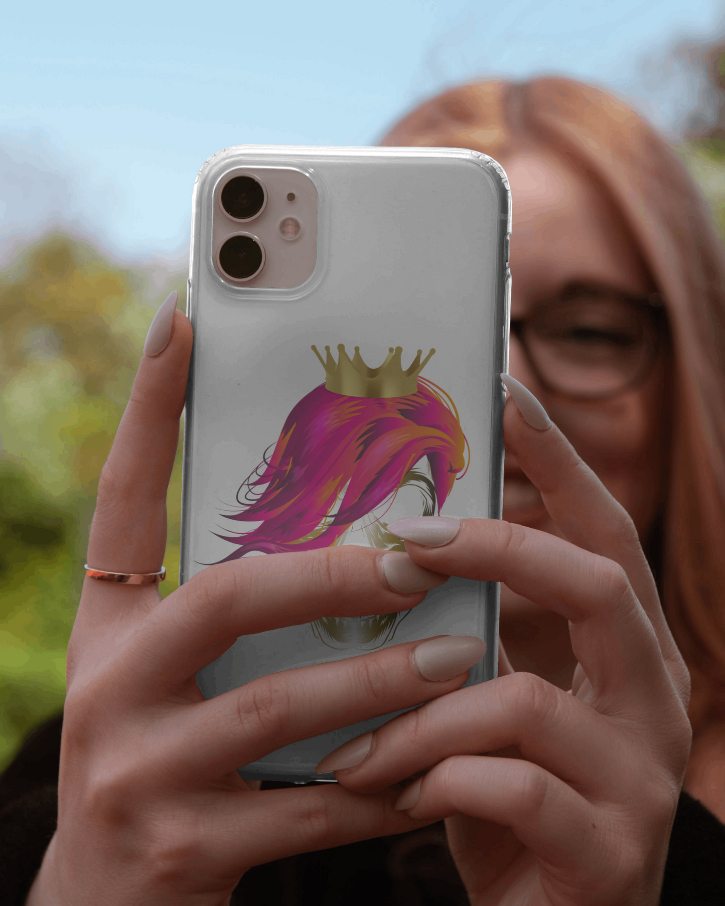 Koponya Királynő átlátszó szilikon Iphone tokok