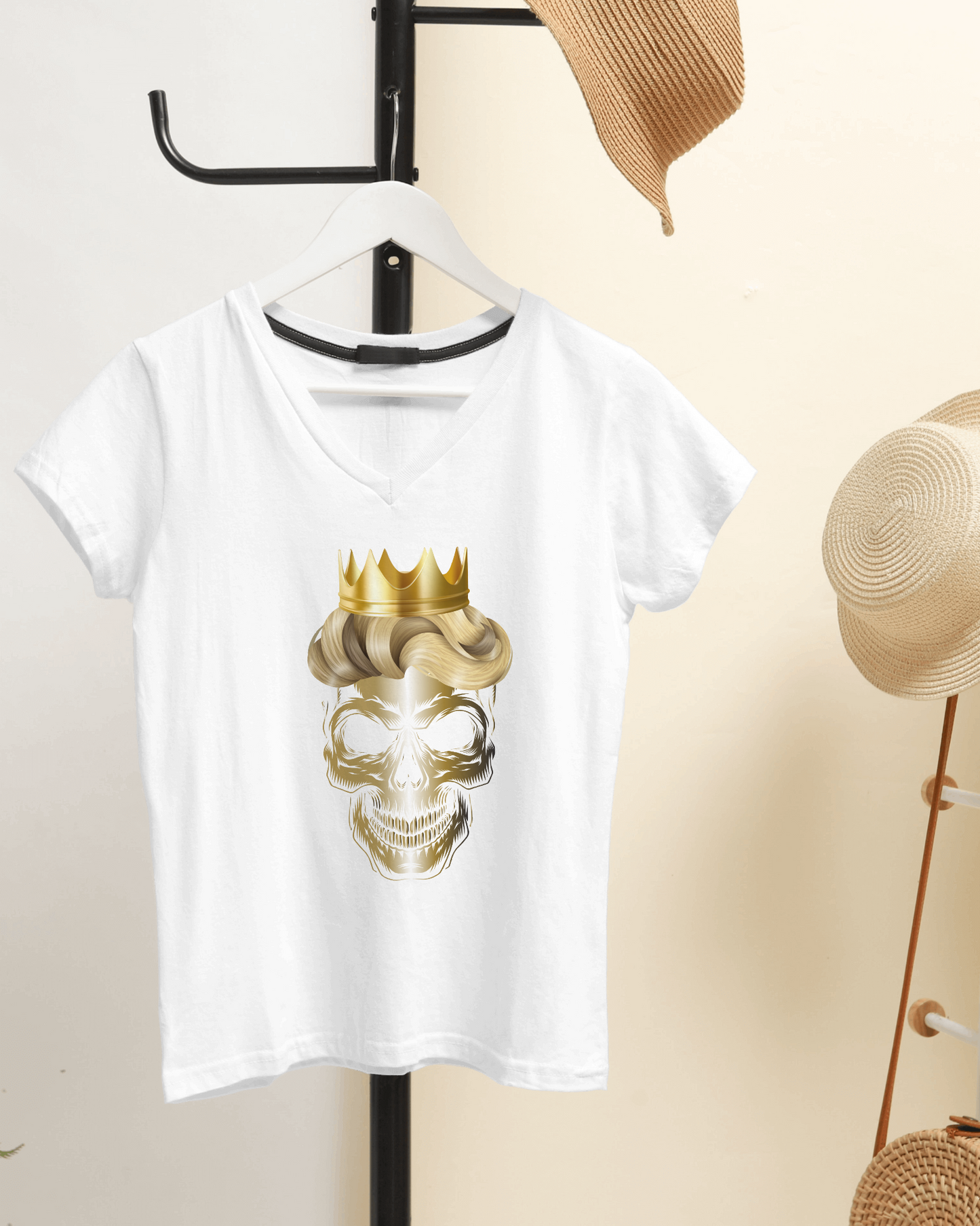 Skull King men's V-neck T-shirt