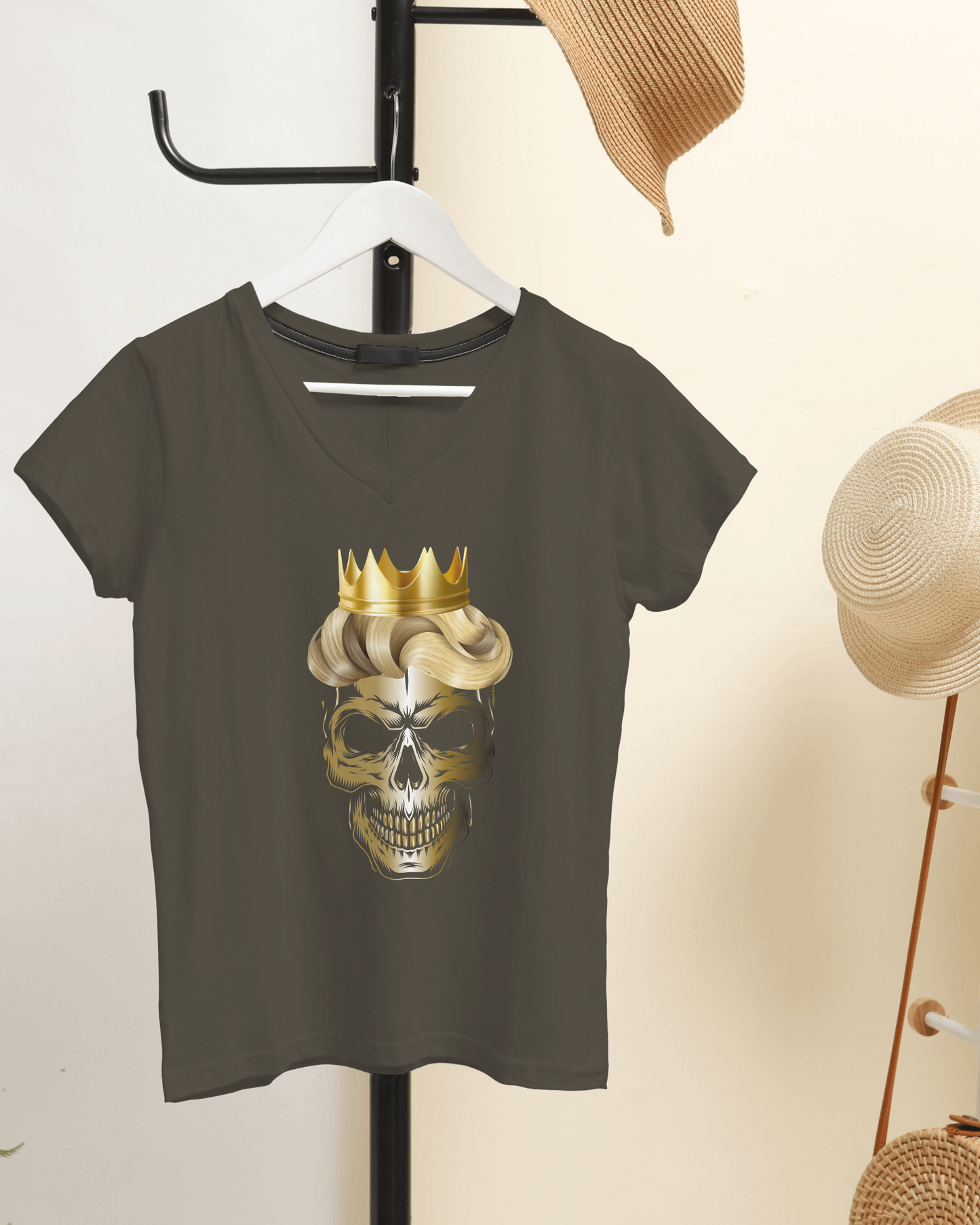 Skull King men's V-neck T-shirt