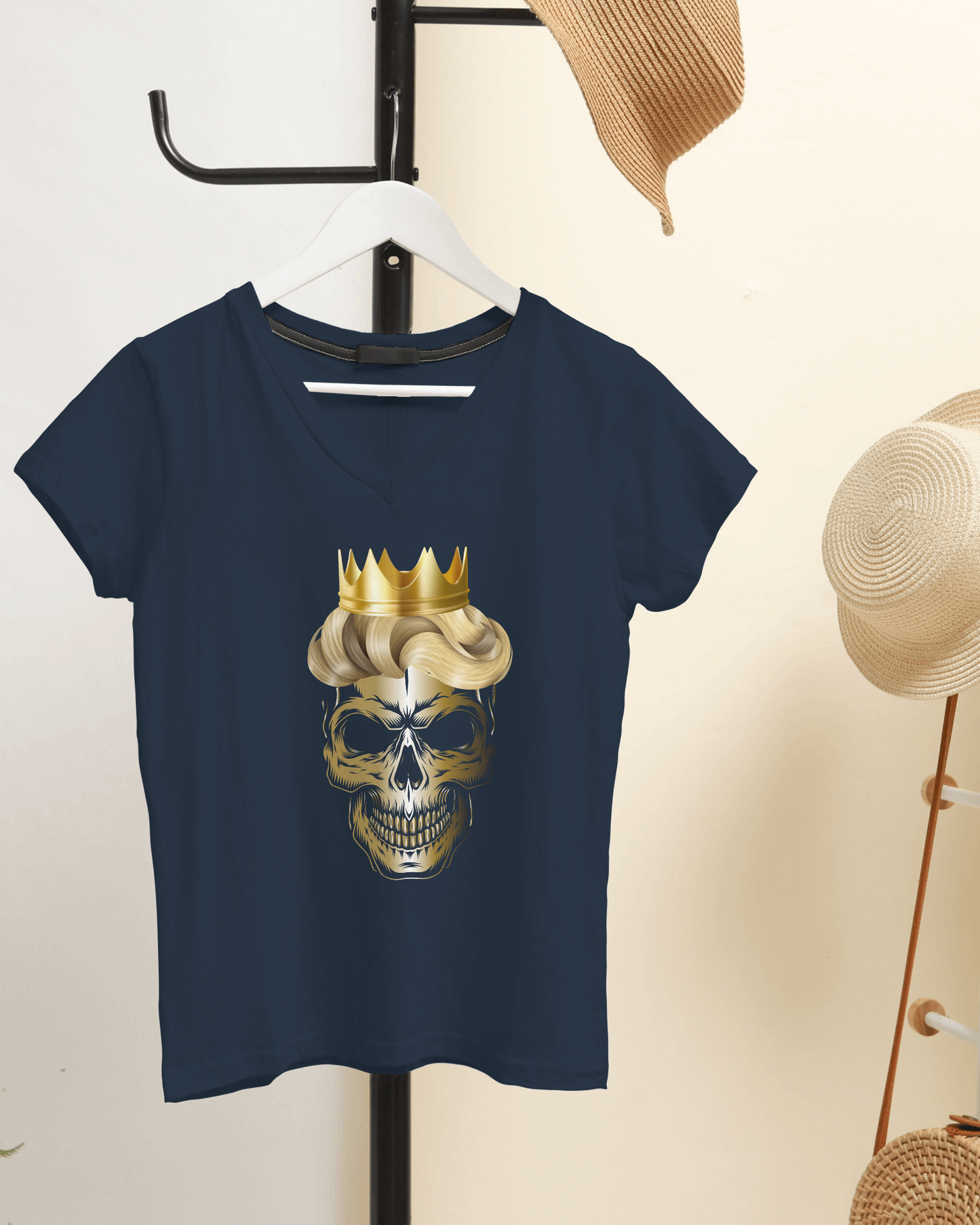Skull King men's V-neck T-shirt