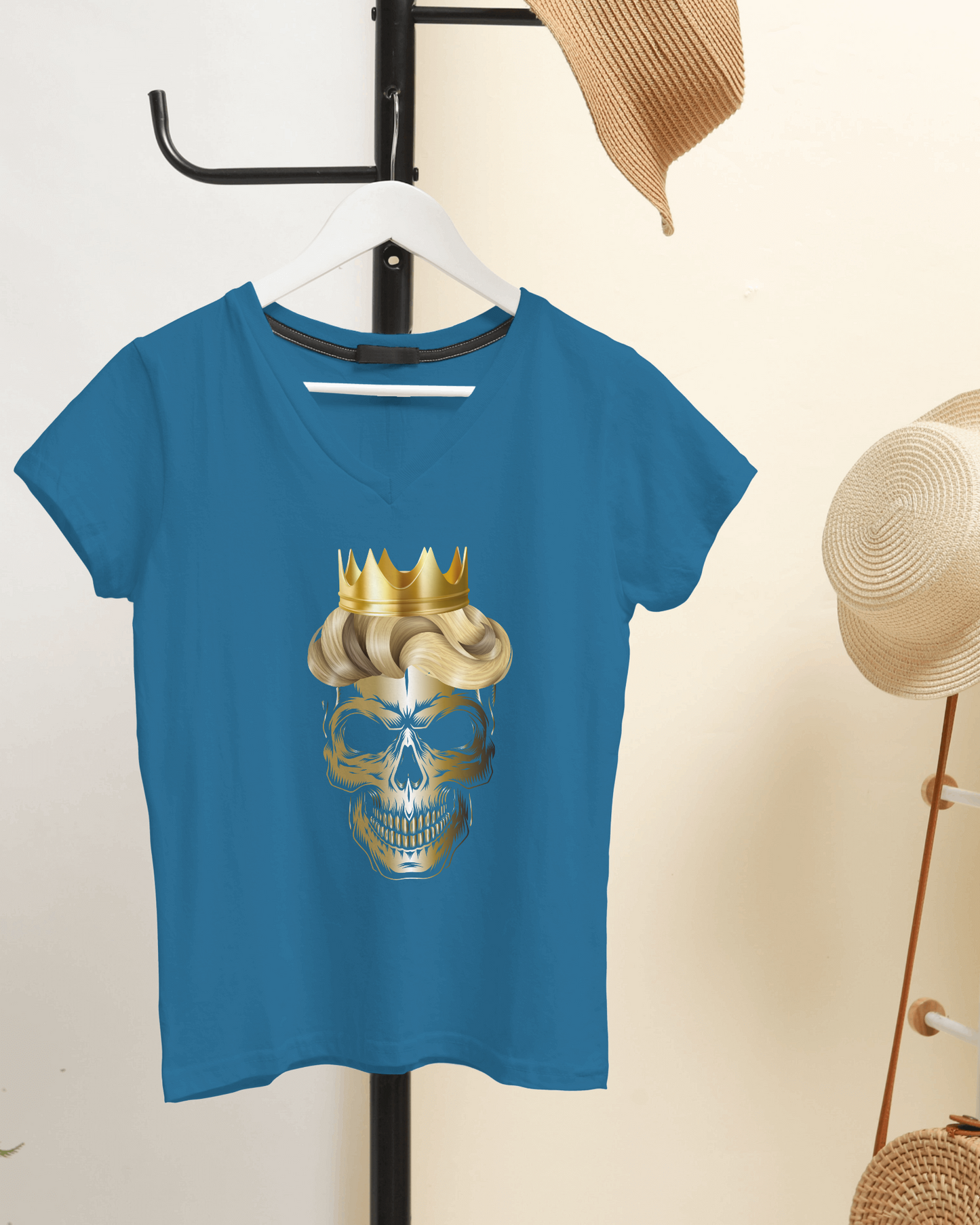 Skull King men's V-neck T-shirt