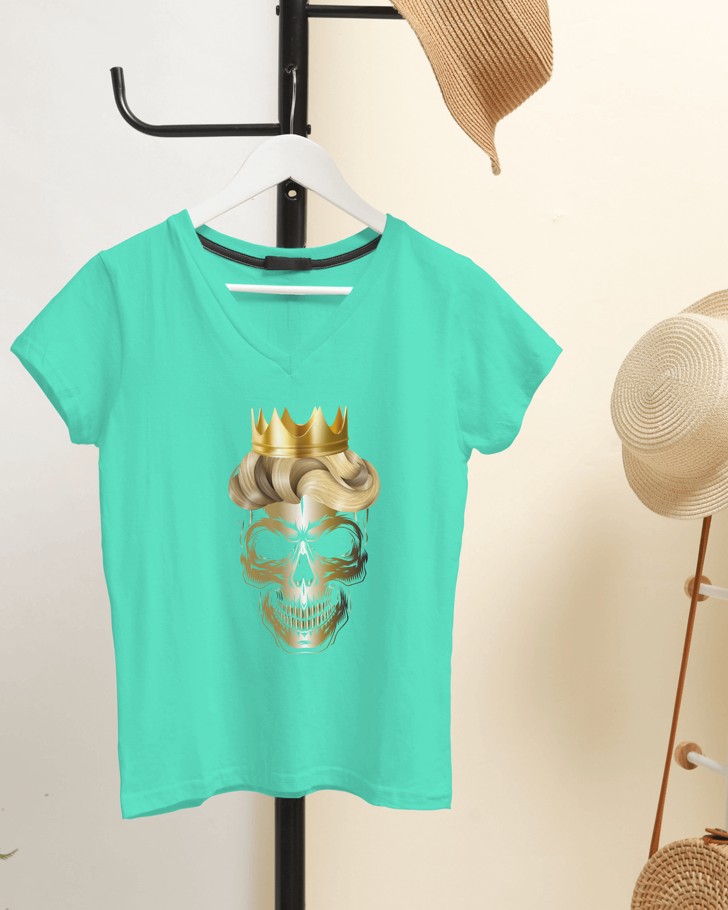 Skull King men's V-neck T-shirt