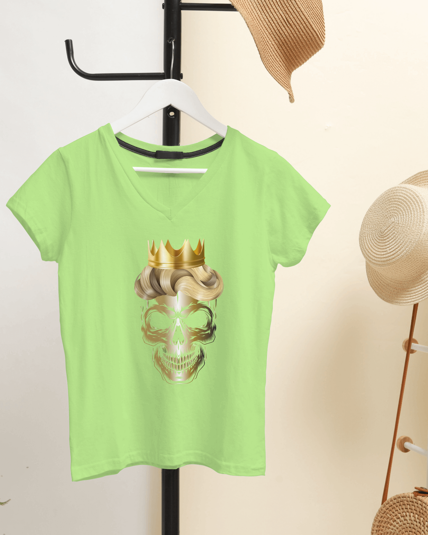 Skull King men's V-neck T-shirt