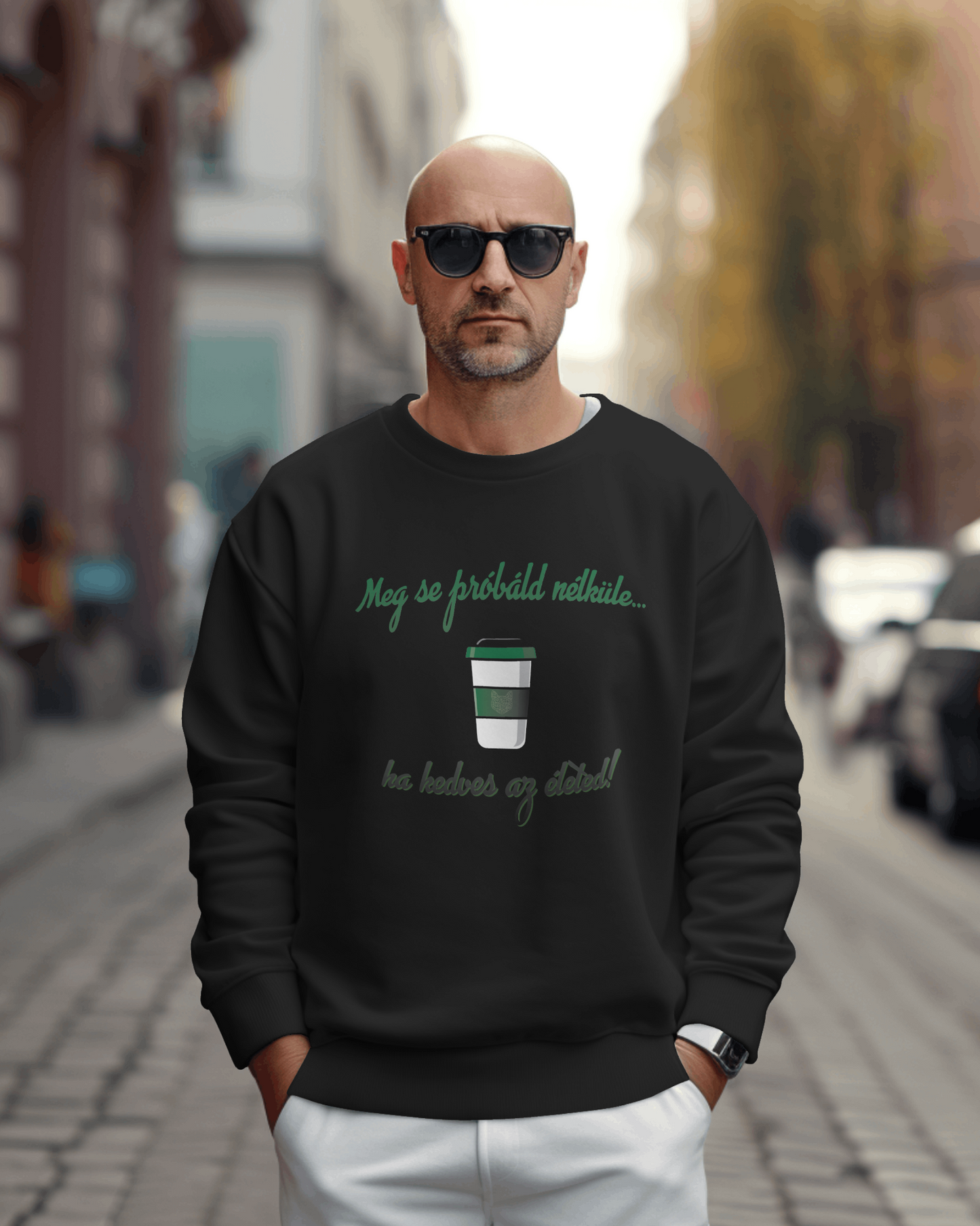 Kávé belebújos pulóver