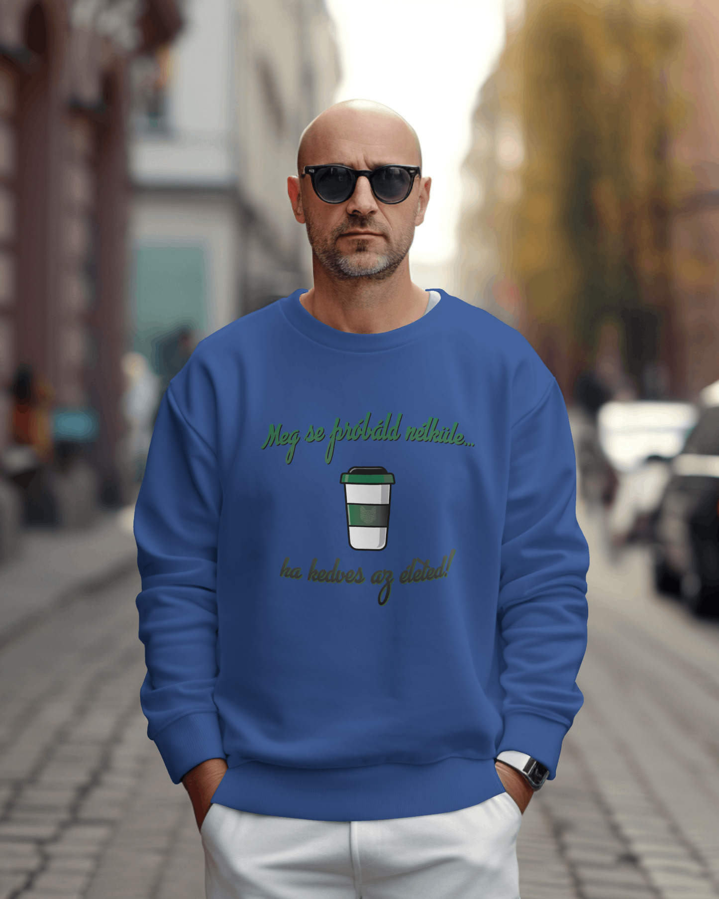 Kávé belebújos pulóver