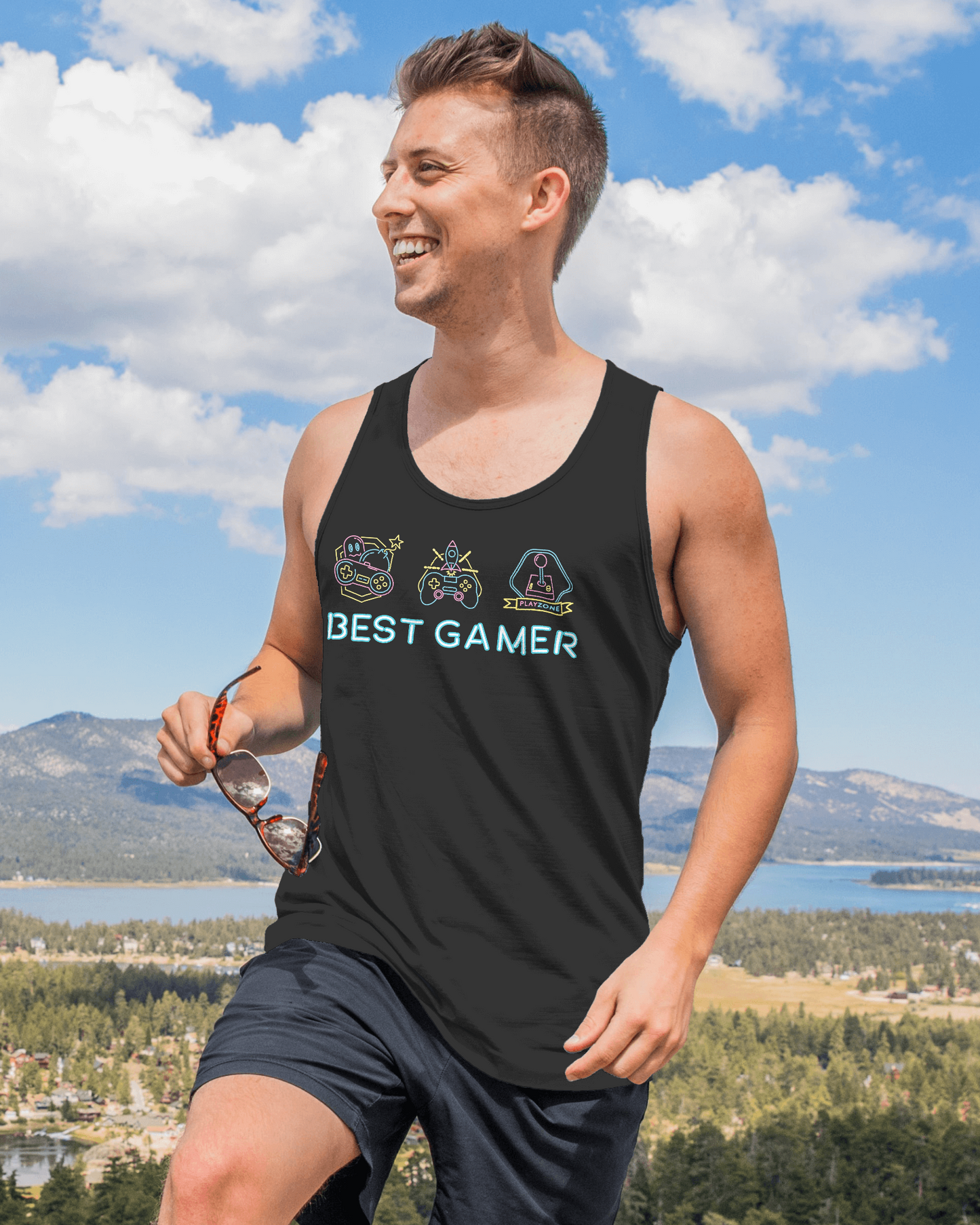 Best Gamer férfi ujjatlan póló
