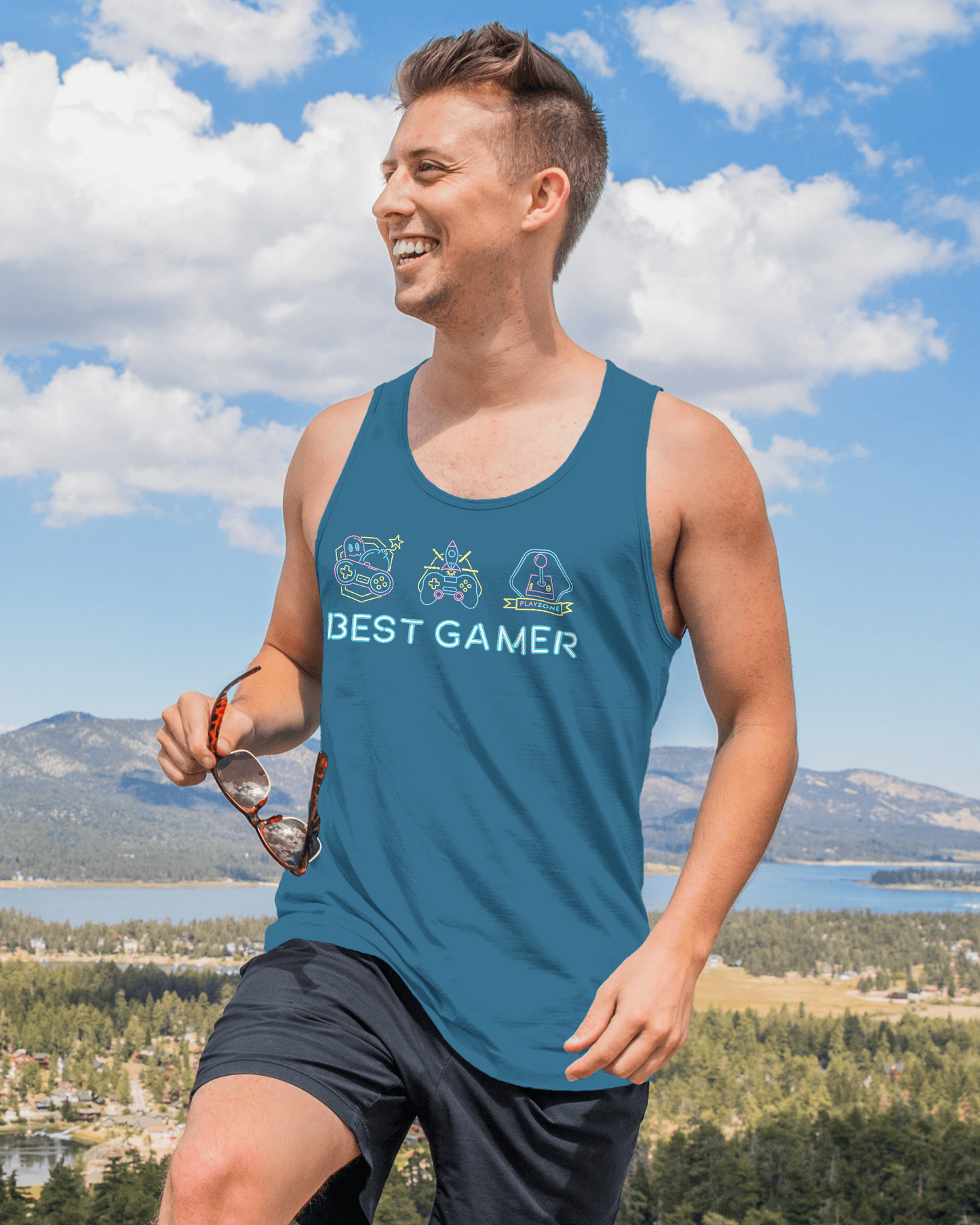 Best Gamer férfi ujjatlan póló