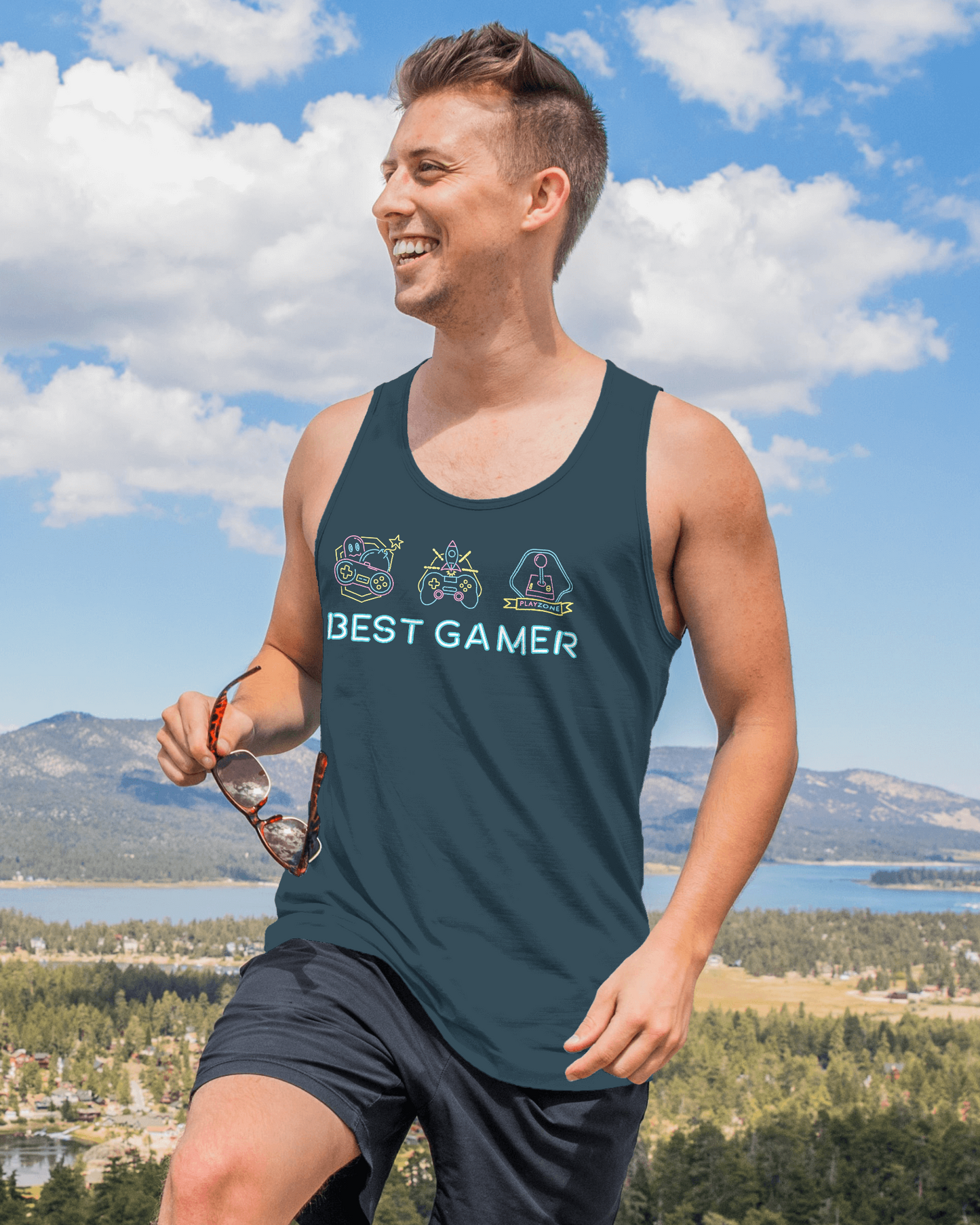Best Gamer férfi ujjatlan póló