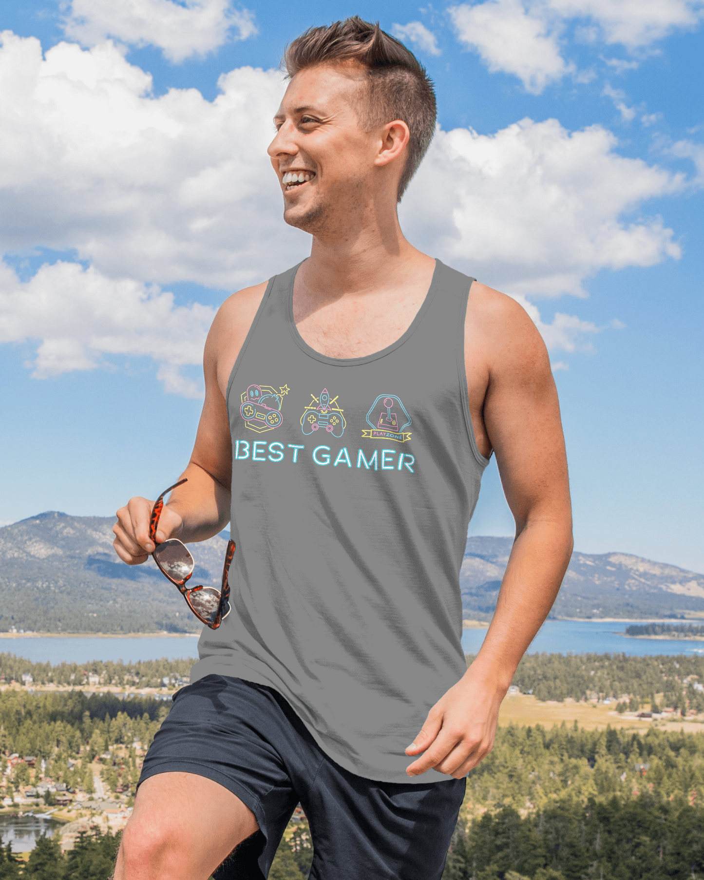Best Gamer férfi ujjatlan póló