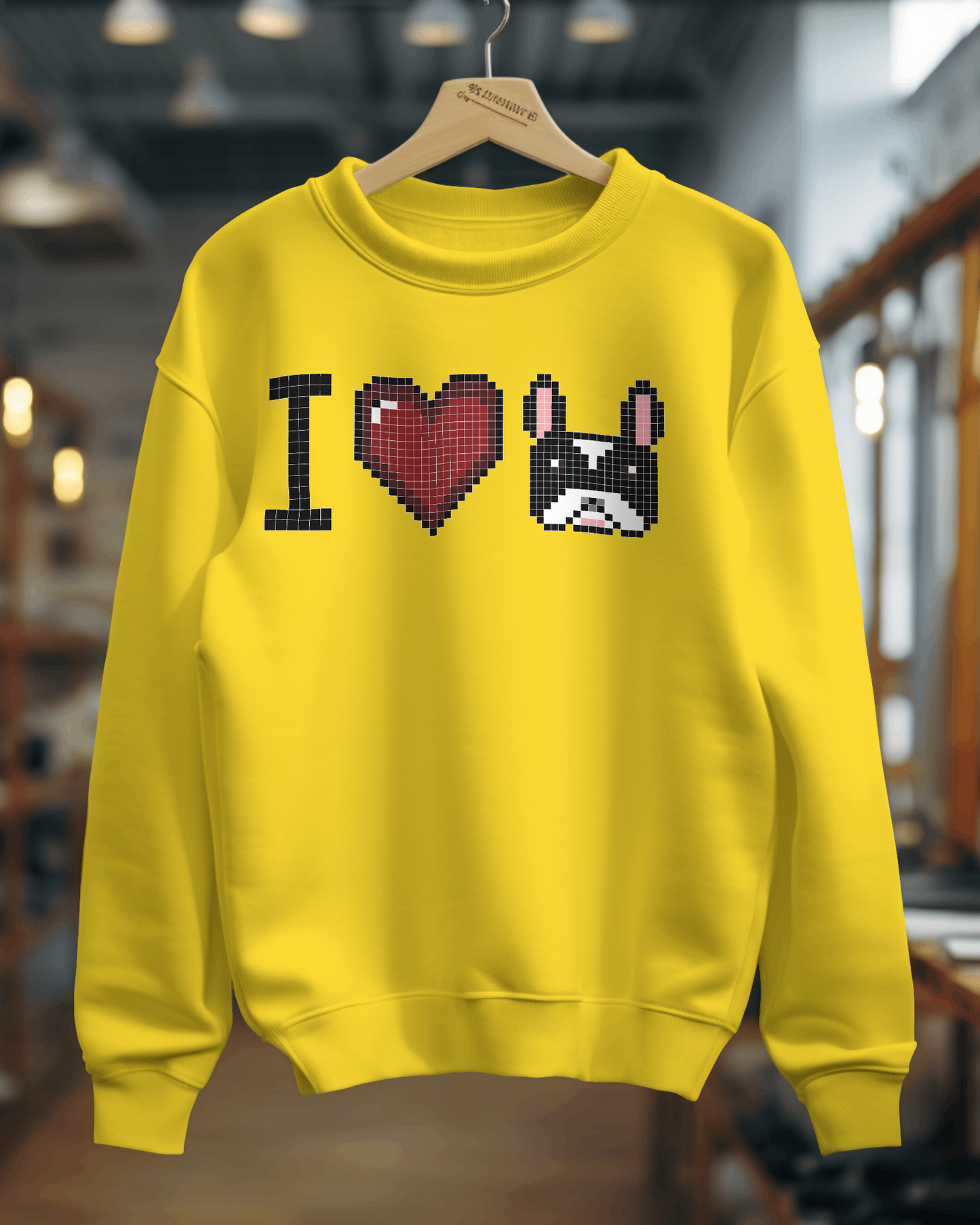 I Love Frenchie belebújos pulóver
