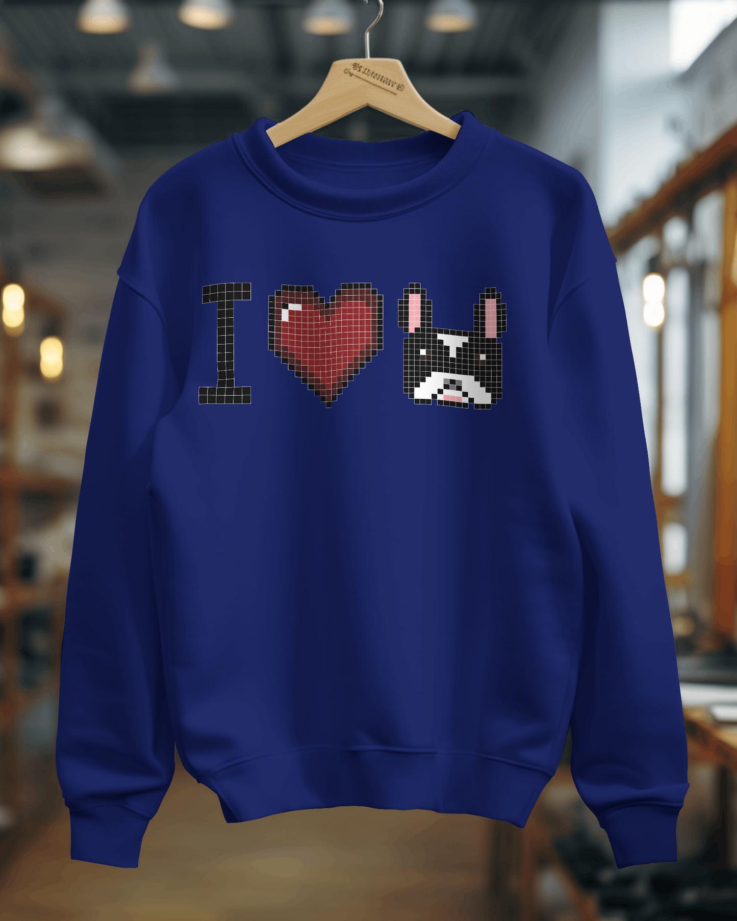 I Love Frenchie belebújos pulóver