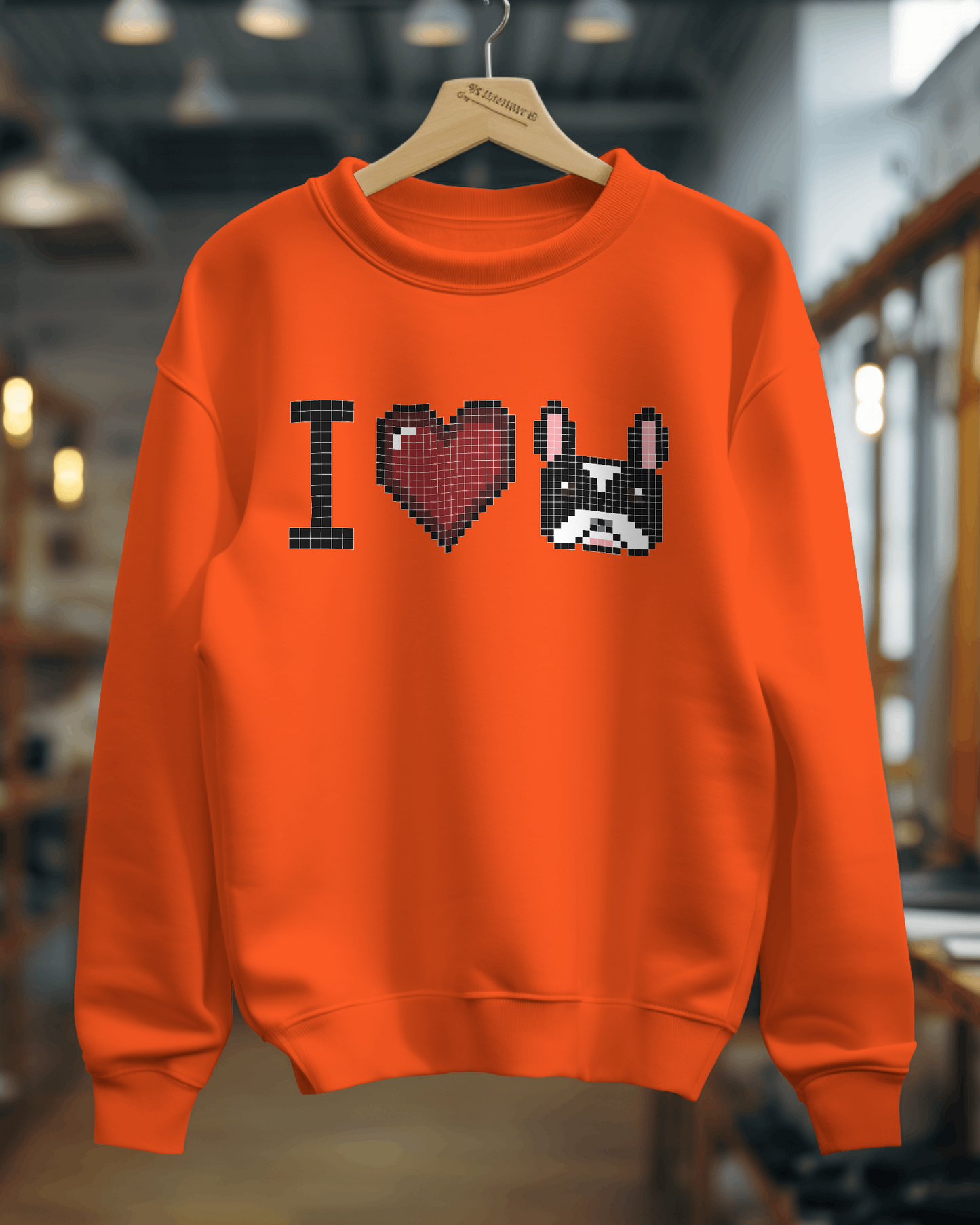 I Love Frenchie belebújos pulóver