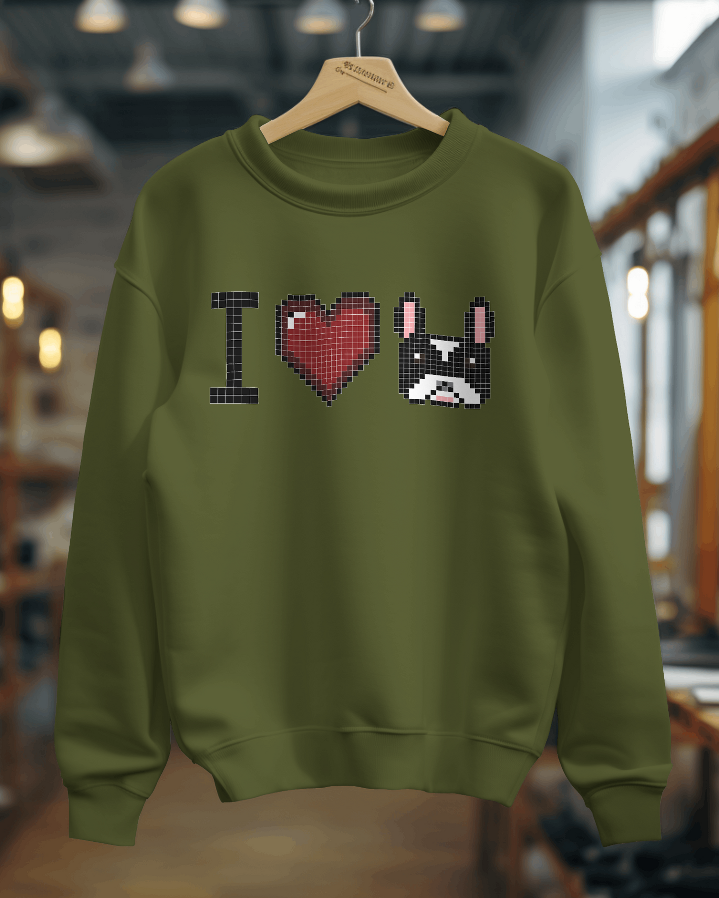 I Love Frenchie belebújos pulóver