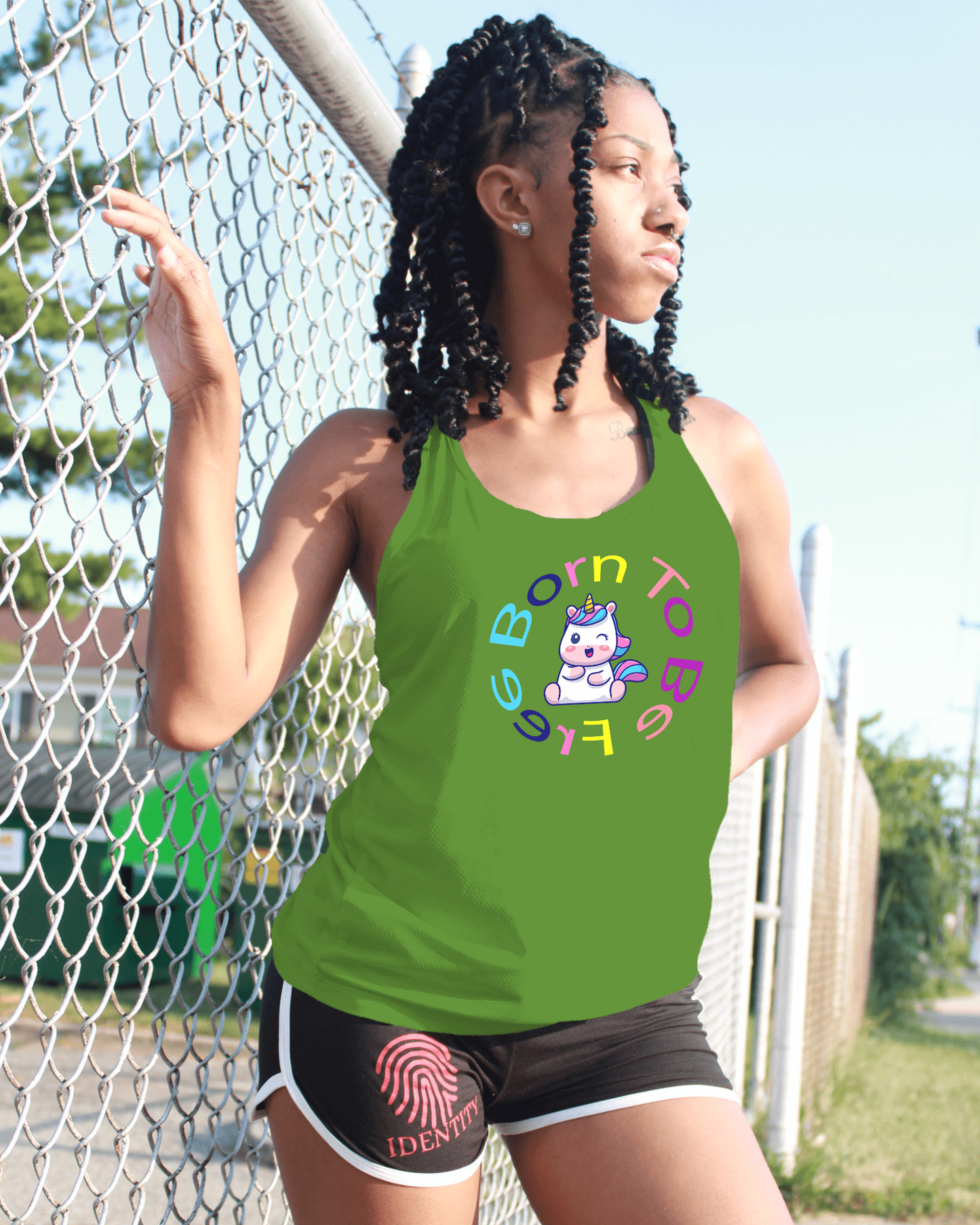 Born to be free women's sleeveless t-shirt