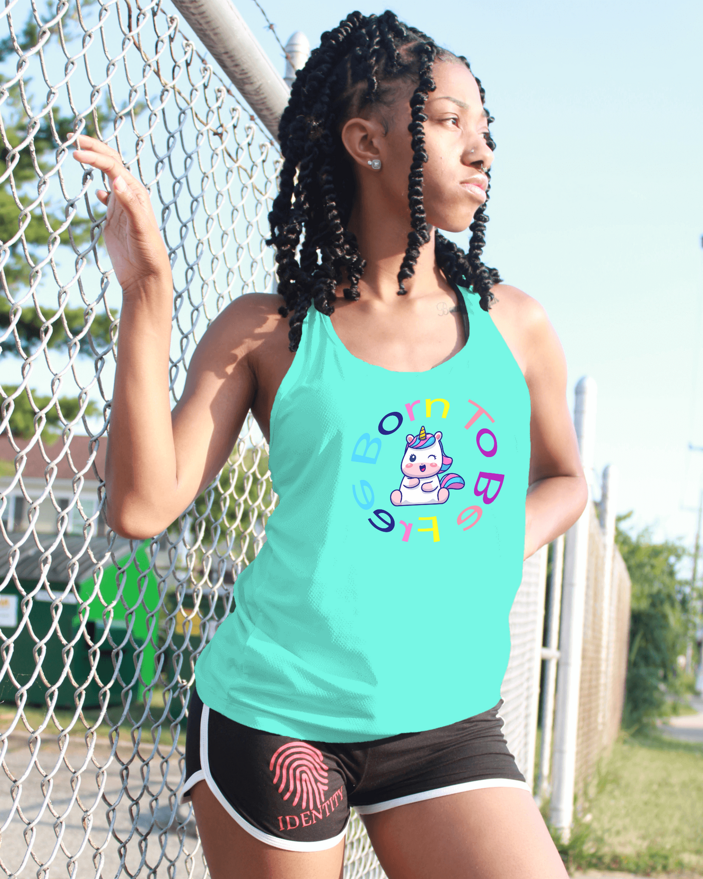 Born to be free women's sleeveless t-shirt