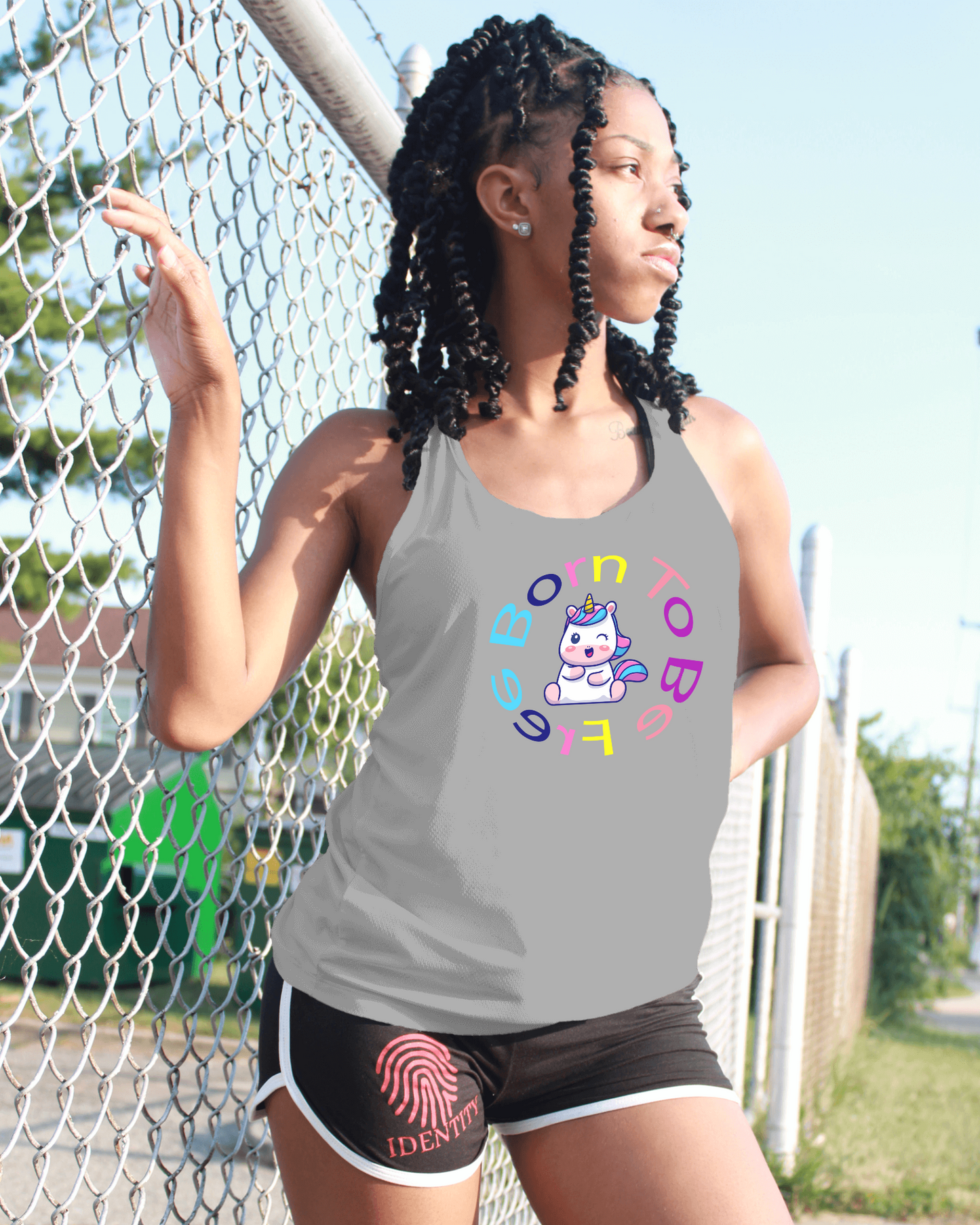 Born to be free women's sleeveless t-shirt