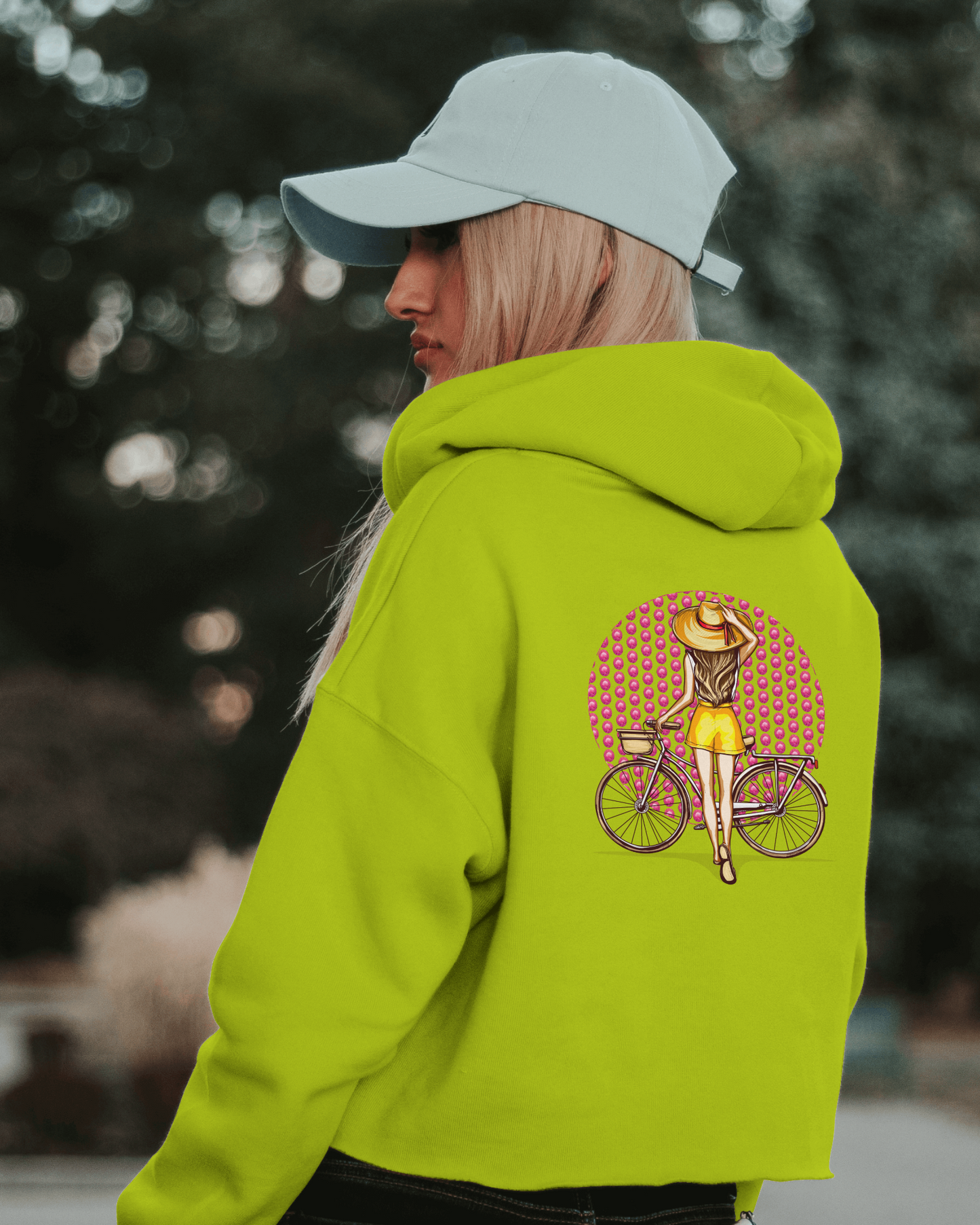 Bike Girl women's zip-up sweater
