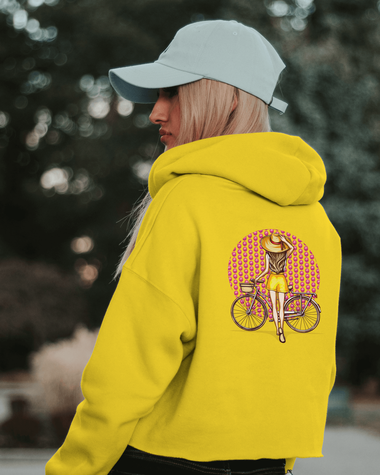 Bike Girl women's zip-up sweater