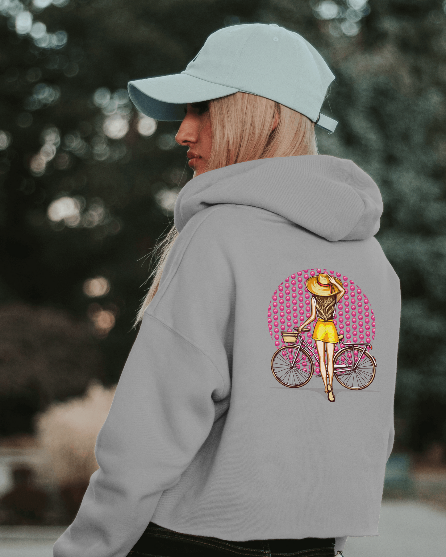 Bike Girl women's zip-up sweater