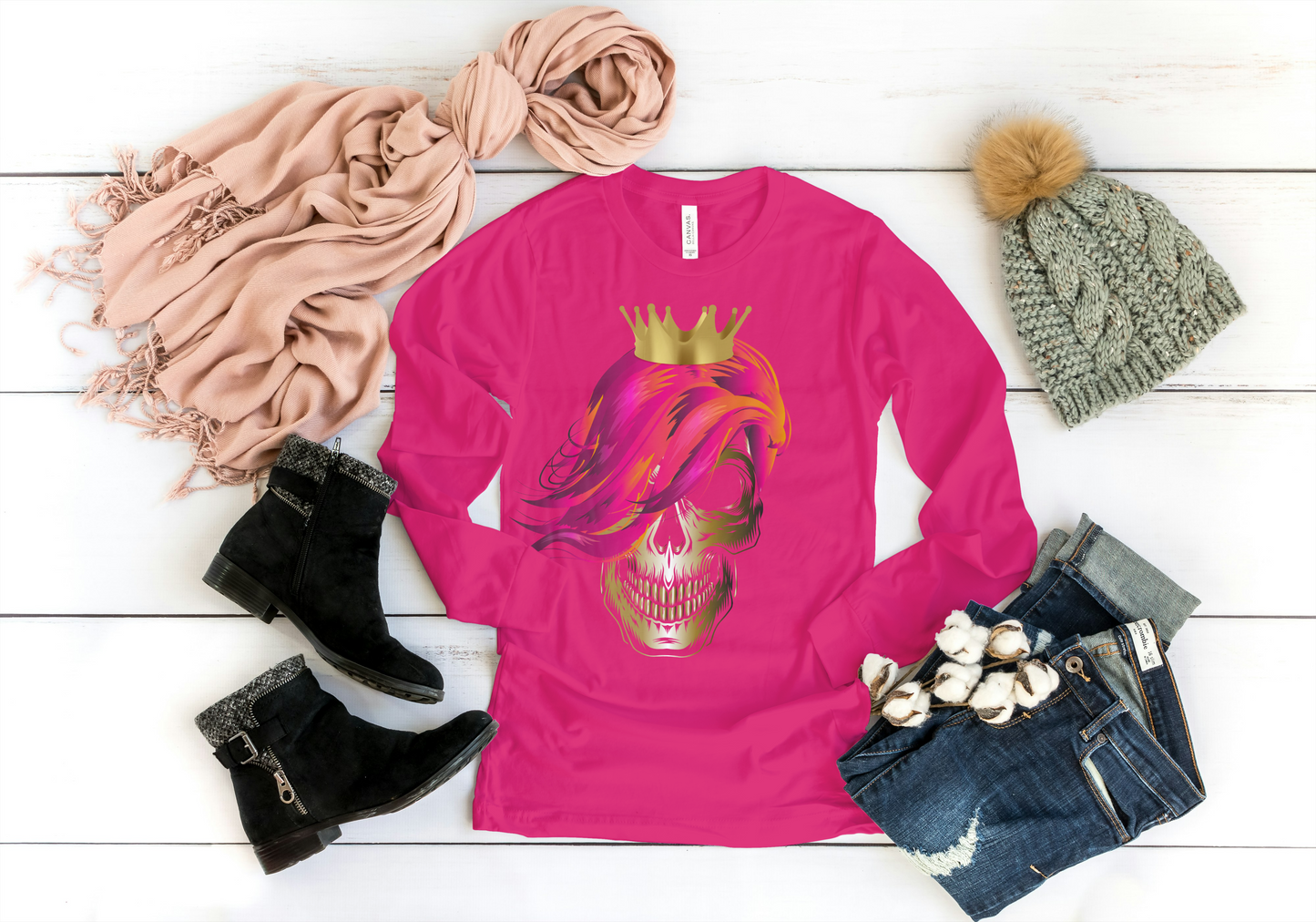 Skull Queen children's long-sleeved T-shirt
