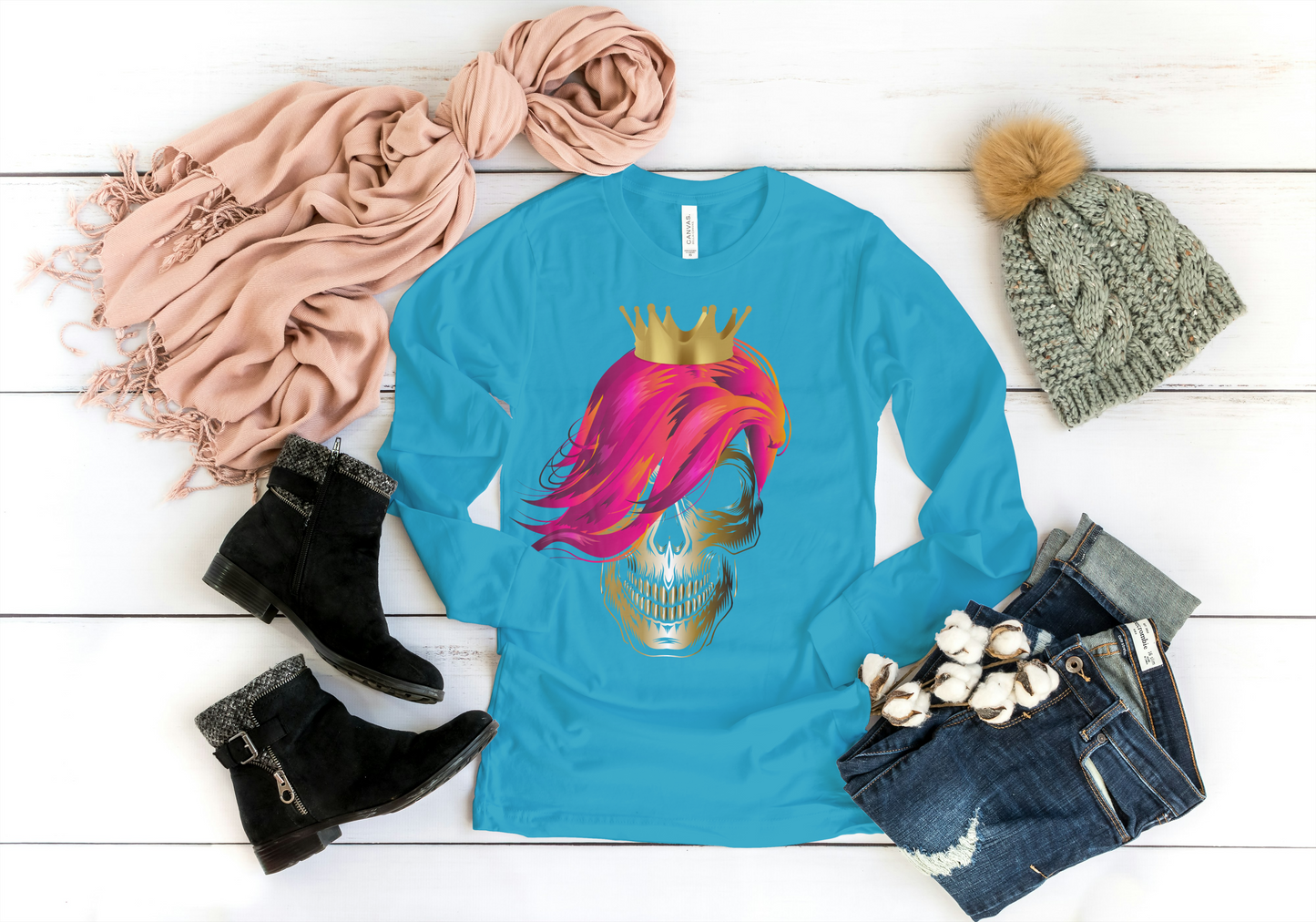 Skull Queen children's long-sleeved T-shirt