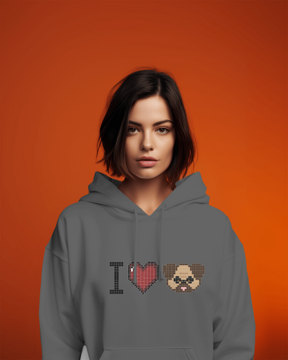 I Love Pug Women's Hoodie