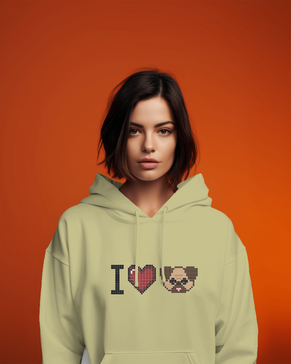 I Love Pug Women's Hoodie