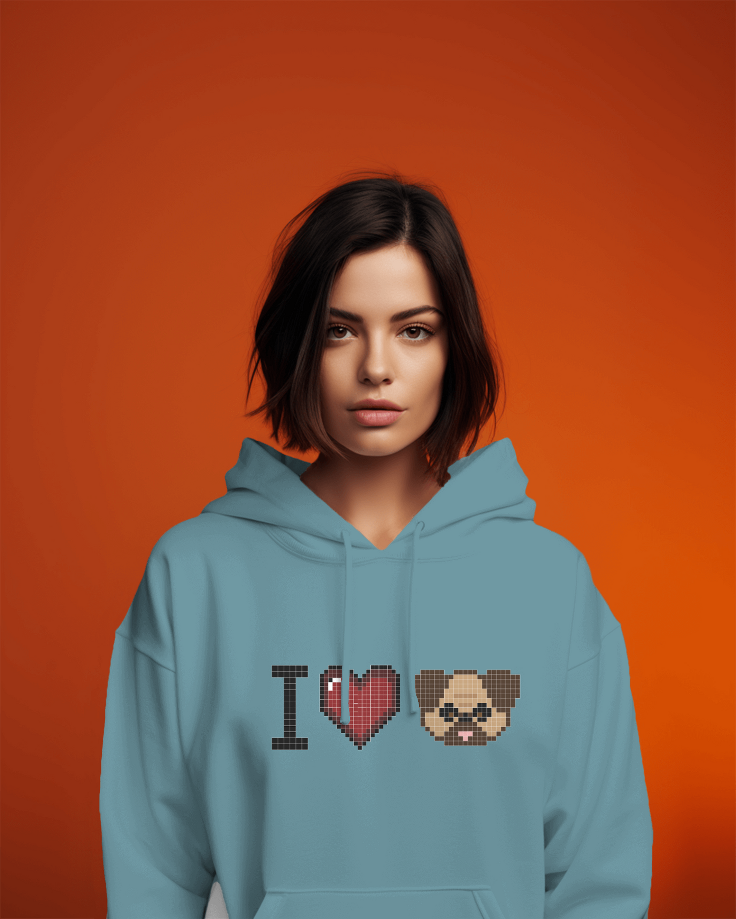 I Love Pug Women's Hoodie