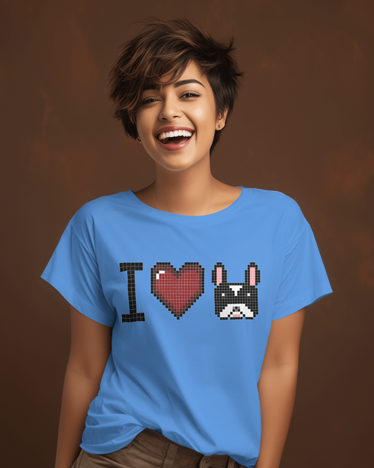 I love Frenchie női póló