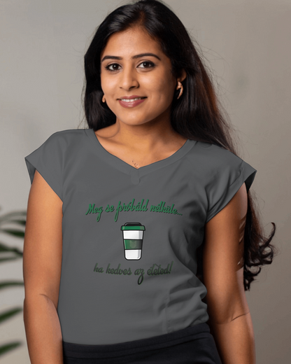 Coffee V-neck T-shirt