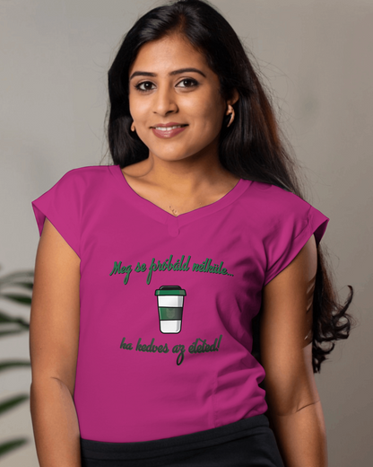 Coffee V-neck T-shirt