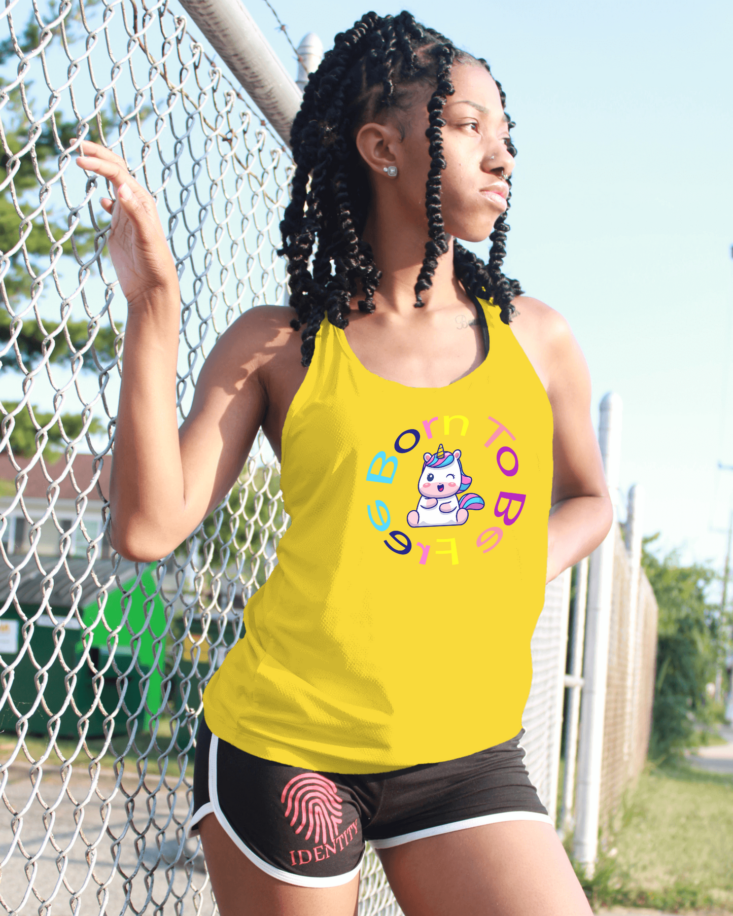 Born to be free women's sleeveless t-shirt