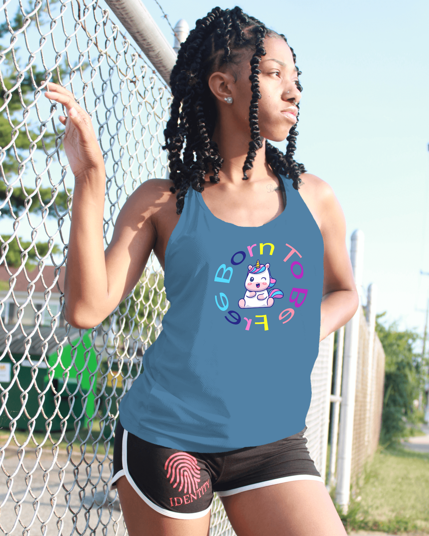 Born to be free women's sleeveless t-shirt