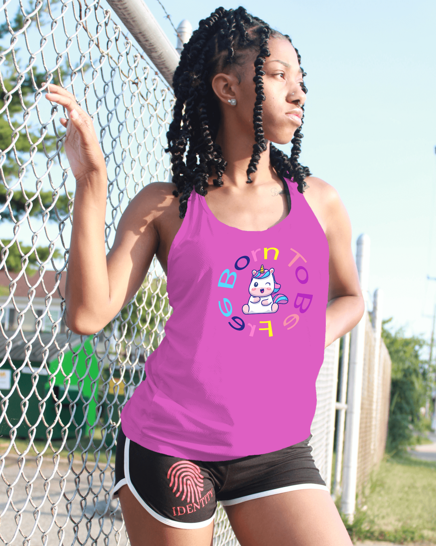 Born to be free women's sleeveless t-shirt