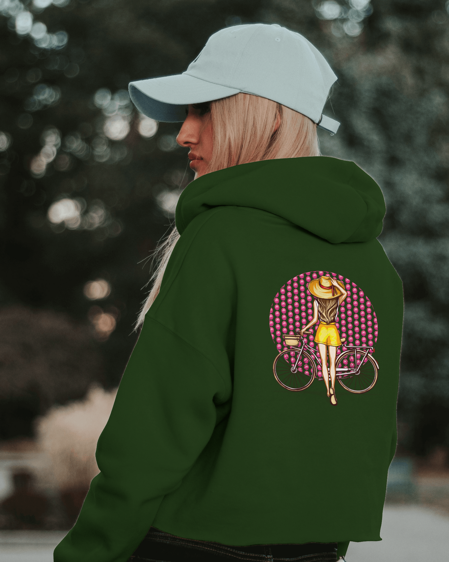 Bike Girl women's zip-up sweater