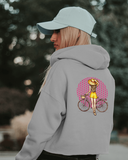 Bike Girl women's zip-up sweater