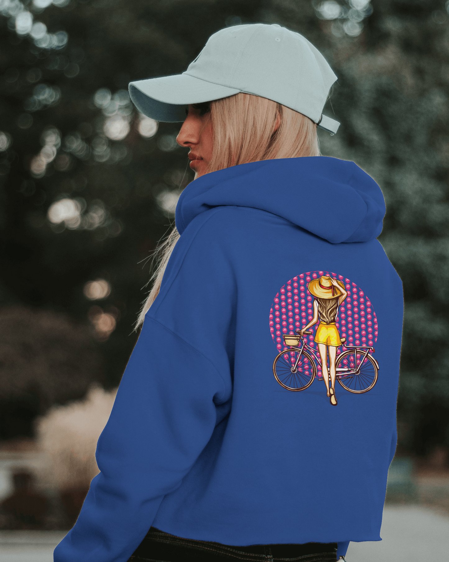 Bike Girl women's zip-up sweater